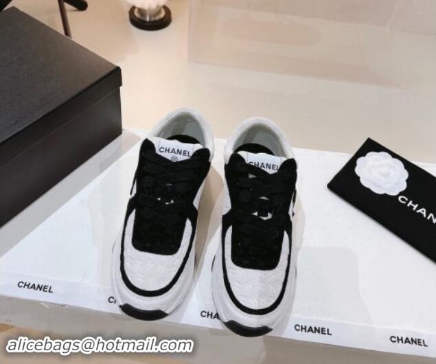 Shop Duplicate Chanel Suede Sneakers White/Black 1120139