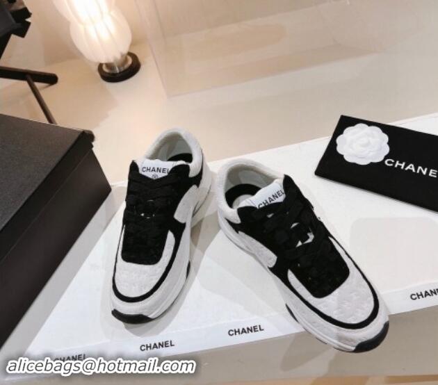 Shop Duplicate Chanel Suede Sneakers White/Black 1120139