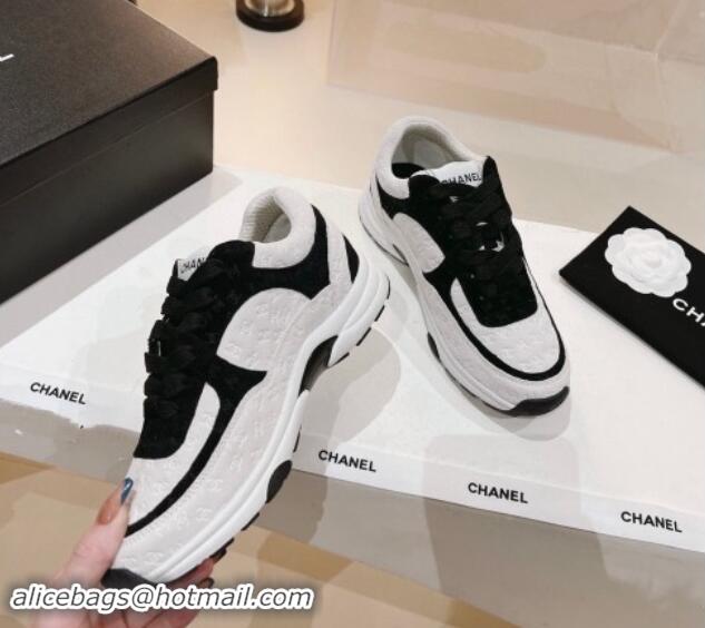 Shop Duplicate Chanel Suede Sneakers White/Black 1120139