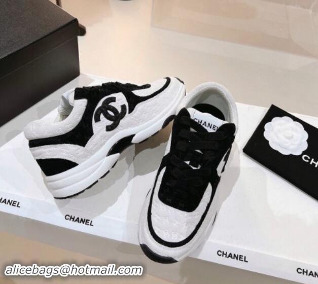 Shop Duplicate Chanel Suede Sneakers White/Black 1120139