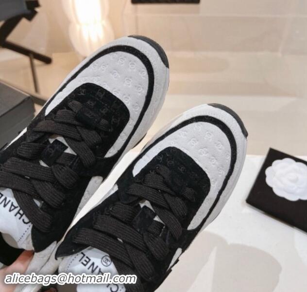 Shop Duplicate Chanel Suede Sneakers White/Black 1120139