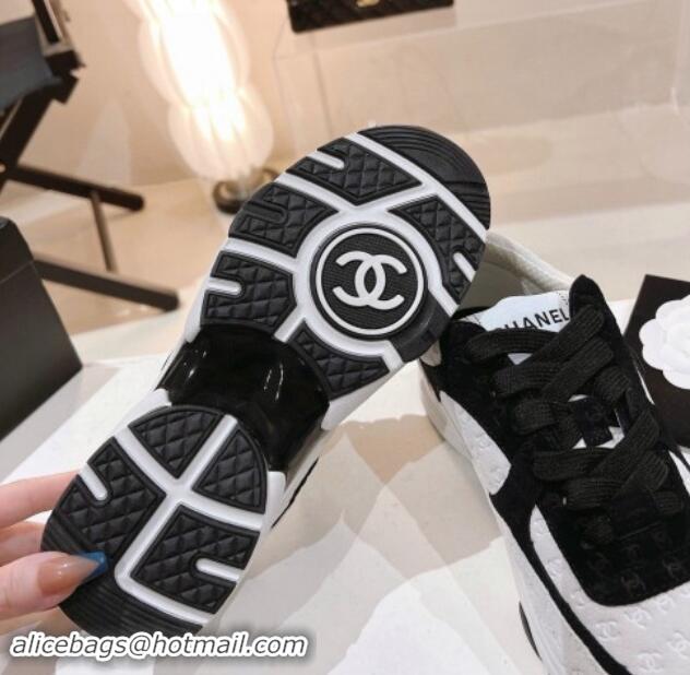 Shop Duplicate Chanel Suede Sneakers White/Black 1120139