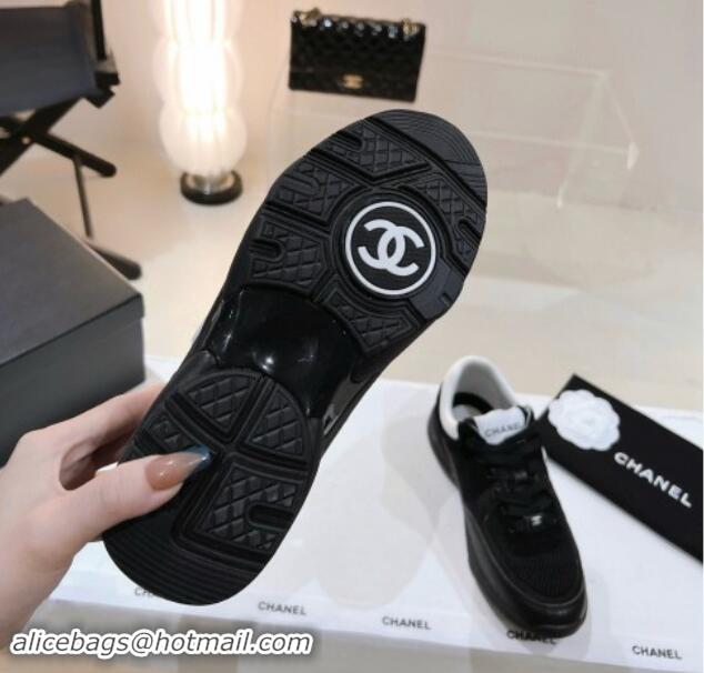 Sumptuous Chanel Mesh, Suede & Grained Calfskin Sneakers Black 1120140