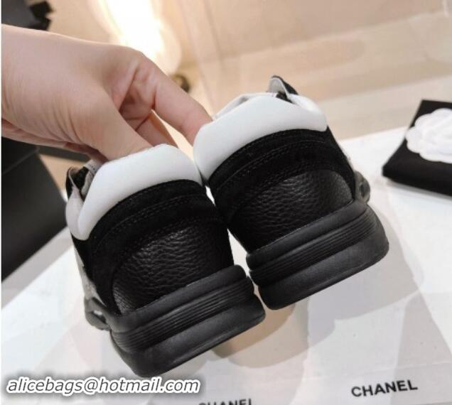 Sumptuous Chanel Mesh, Suede & Grained Calfskin Sneakers Black 1120140