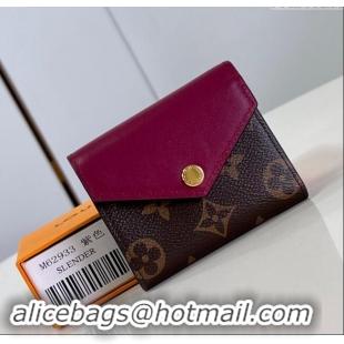 Best Price Louis Vuitton Zoe Wallet in Monogram Canvas and Cowhide Leather M62933 Fuchsia 2024