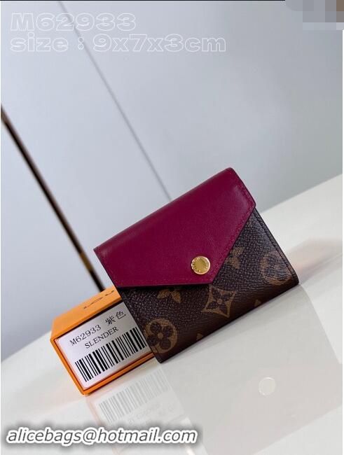 Best Price Louis Vuitton Zoe Wallet in Monogram Canvas and Cowhide Leather M62933 Fuchsia 2024