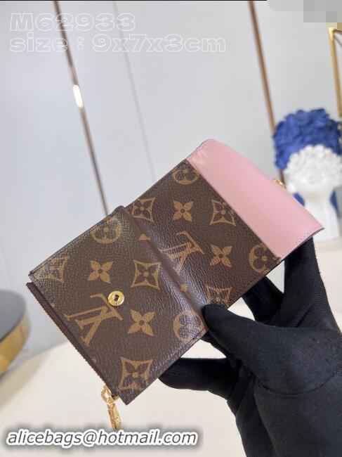 Promotional Louis Vuitton Zoe Wallet in Monogram Canvas and Cowhide Leather M62933 Pink 2024