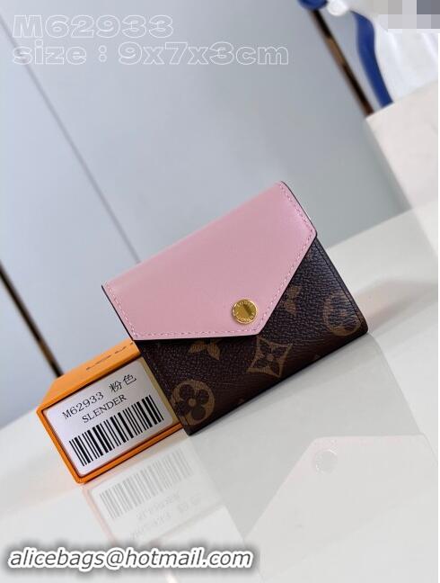 Promotional Louis Vuitton Zoe Wallet in Monogram Canvas and Cowhide Leather M62933 Pink 2024