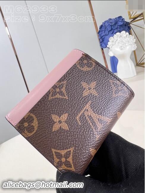 Promotional Louis Vuitton Zoe Wallet in Monogram Canvas and Cowhide Leather M62933 Pink 2024