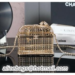 Top Design Chanel Birdcage Evening Bag CH120502 Gold 2025