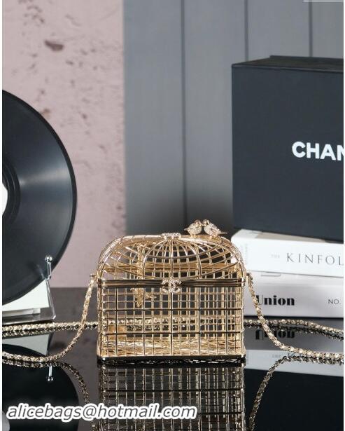 Top Design Chanel Birdcage Evening Bag CH120502 Gold 2025