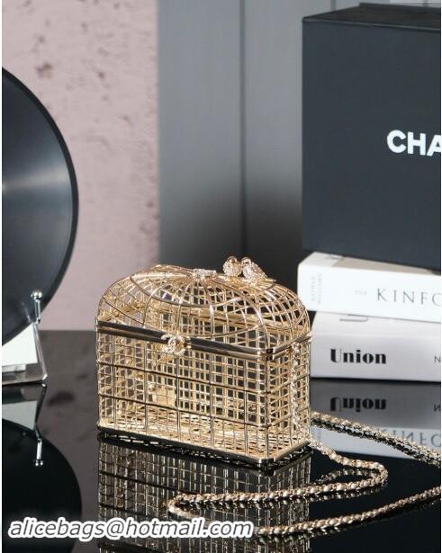 Top Design Chanel Birdcage Evening Bag CH120502 Gold 2025