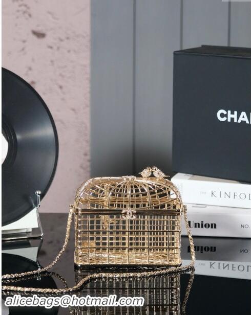 Top Design Chanel Birdcage Evening Bag CH120502 Gold 2025