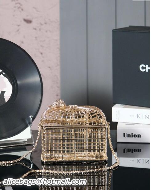 Top Design Chanel Birdcage Evening Bag CH120502 Gold 2025