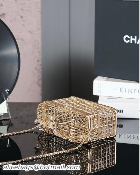 Top Design Chanel Birdcage Evening Bag CH120502 Gold 2025