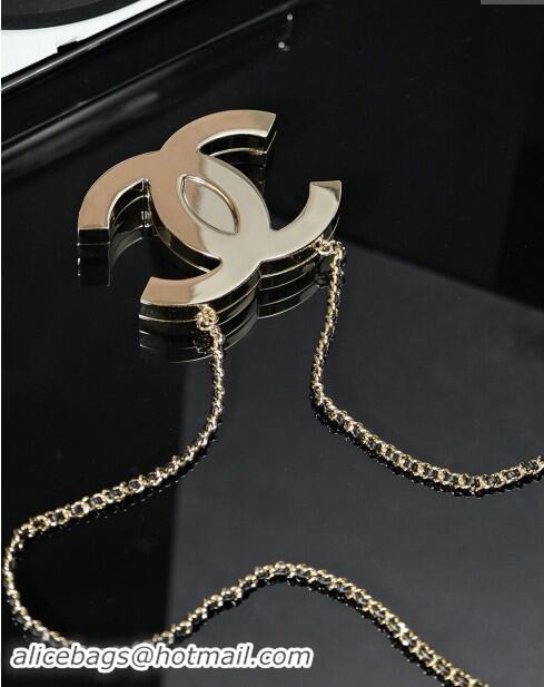 Best Quality Chanel Logo Evening Bag 7506 Gold 2025