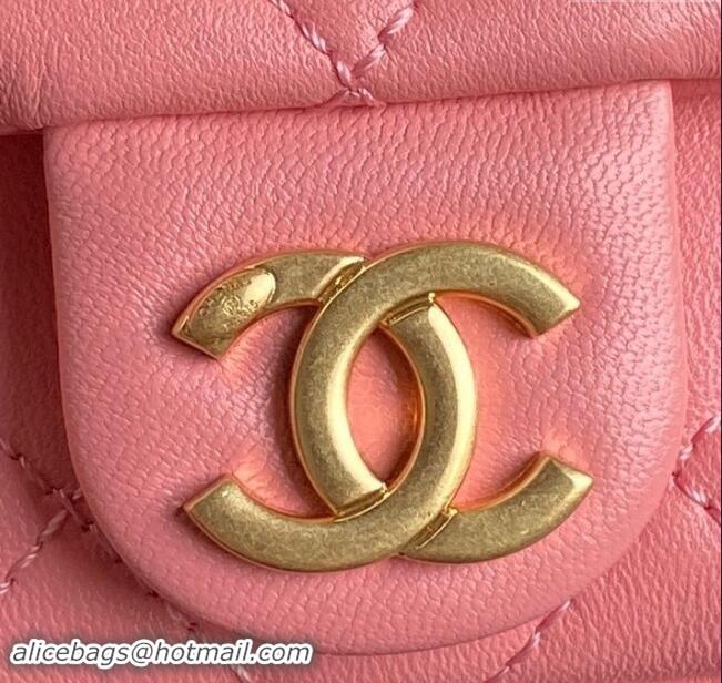 Super Quality Chanel Shiny Lambskin Large Hobo Bag AS5339 Pink 2024