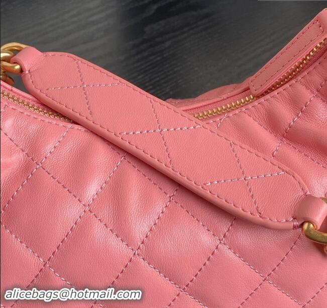 Super Quality Chanel Shiny Lambskin Large Hobo Bag AS5339 Pink 2024