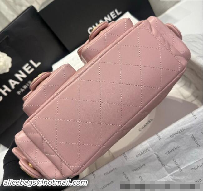 Reasonable Price Chanel Shiny Lambskin Large Hobo Bag AS5339 Light Pink 2024