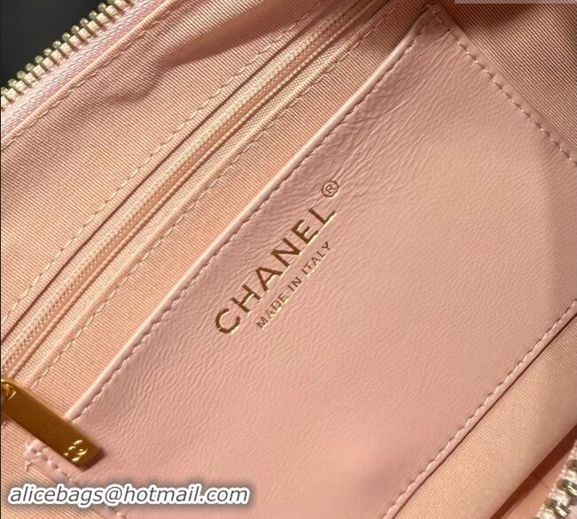 Inexpensive Chanel Shiny Lambskin Maxi Hobo Bag AS5302 Light Pink 2024