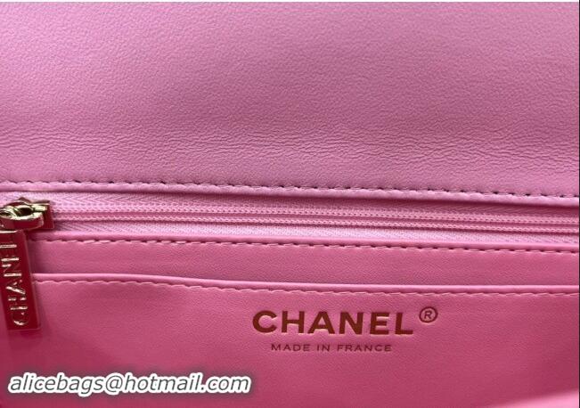 Luxury Cheap Chanel Tweed Classic Mini Flap Bag A69900 Light Pink 2024