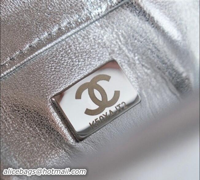 Most Popular Chanel Sequins Flap Bag AS4561 Silver 2024