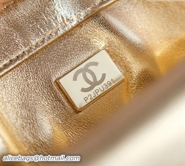 New Fashion Chanel Sequins Flap Bag AS4561 Gold 2024