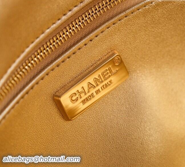 New Fashion Chanel Sequins Flap Bag AS4561 Gold 2024