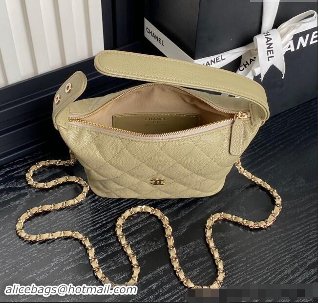 Affordable Price Chanel Grained Calfskin Clutch with Chain AP4386 Khaki 2024