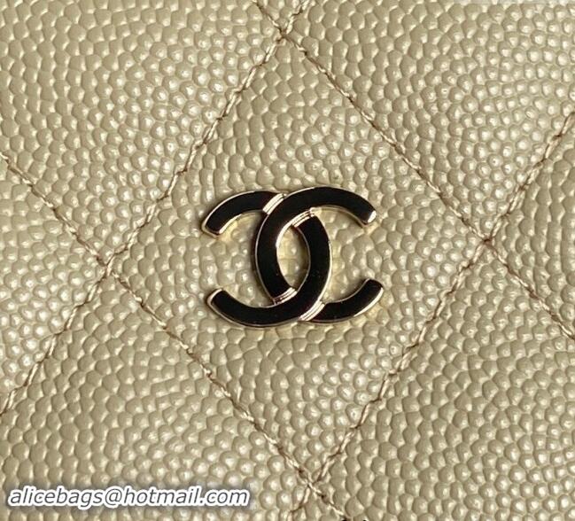 Affordable Price Chanel Grained Calfskin Clutch with Chain AP4386 Khaki 2024