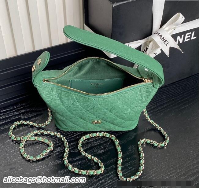 Top Design Chanel Grained Calfskin Clutch with Chain AP4386 Green 2024