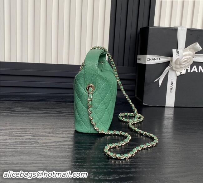 Top Design Chanel Grained Calfskin Clutch with Chain AP4386 Green 2024