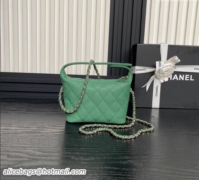 Top Design Chanel Grained Calfskin Clutch with Chain AP4386 Green 2024