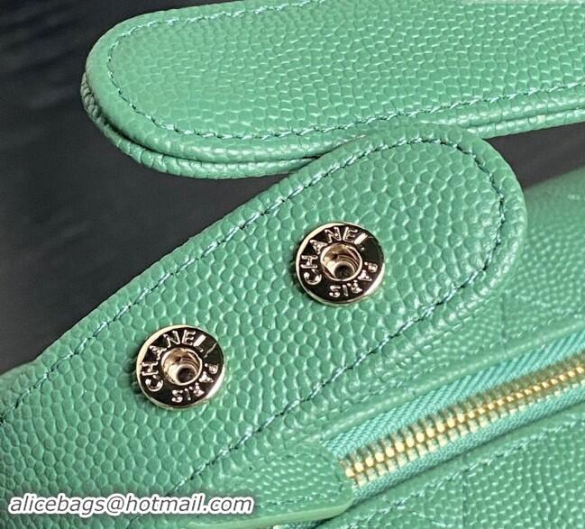 Top Design Chanel Grained Calfskin Clutch with Chain AP4386 Green 2024