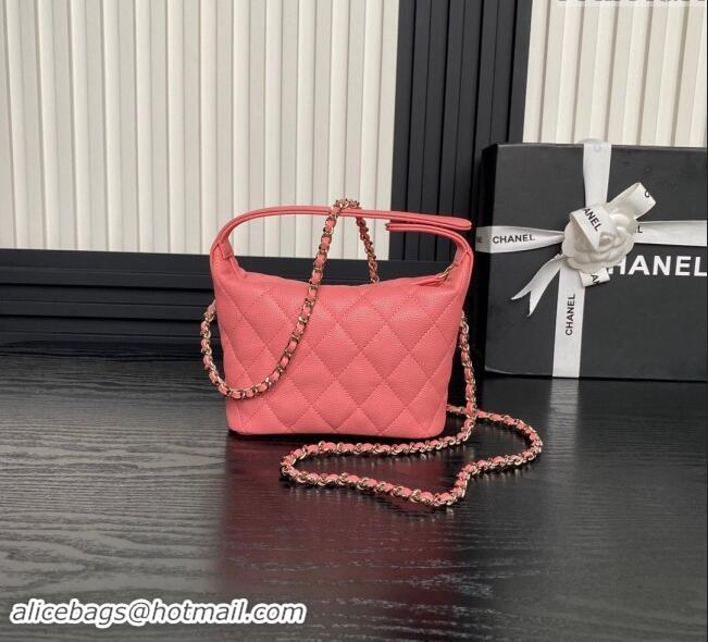 Famous Brand Chanel Grained Calfskin Clutch with Chain AP4386 Pink 2024