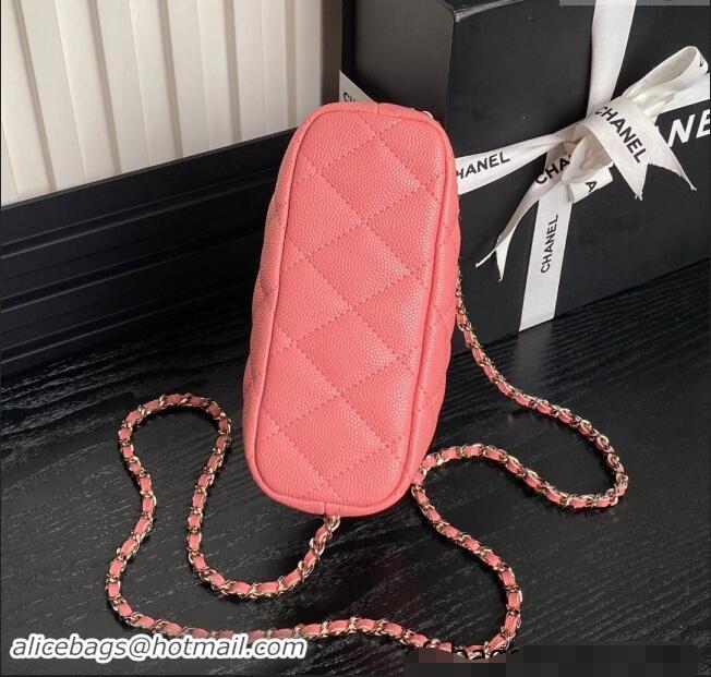 Famous Brand Chanel Grained Calfskin Clutch with Chain AP4386 Pink 2024