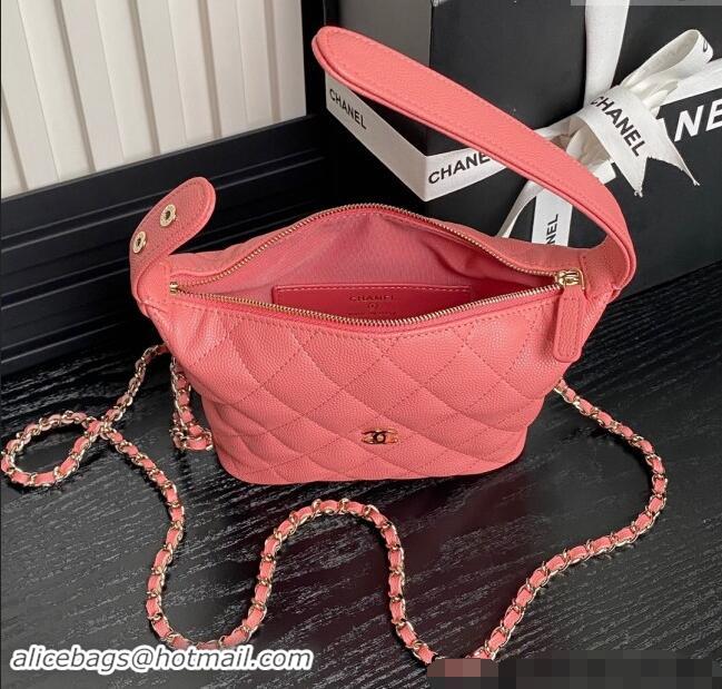 Famous Brand Chanel Grained Calfskin Clutch with Chain AP4386 Pink 2024