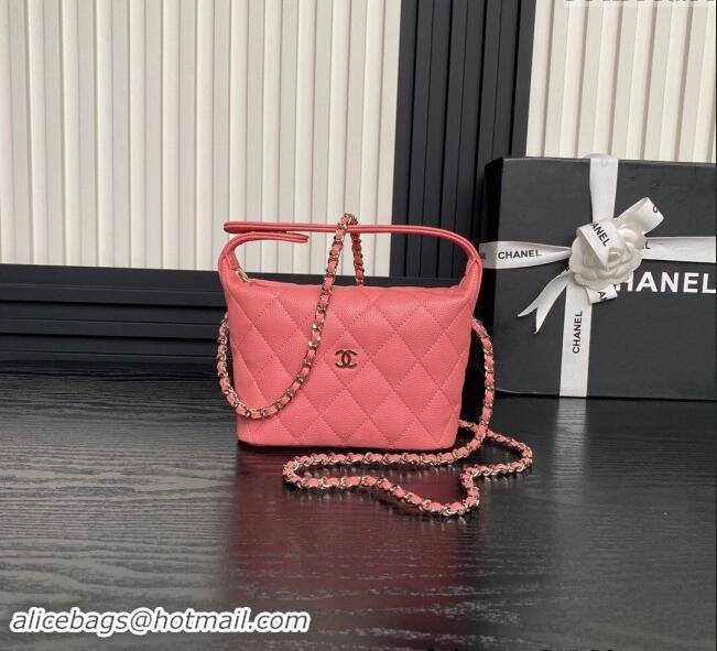 Famous Brand Chanel Grained Calfskin Clutch with Chain AP4386 Pink 2024