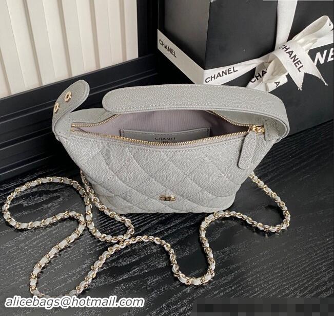 Inexpensive Chanel Grained Calfskin Clutch with Chain AP4386 Grey 2024