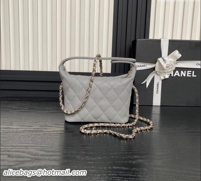 Inexpensive Chanel Grained Calfskin Clutch with Chain AP4386 Grey 2024