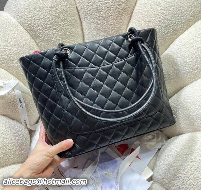 Top Grade Chanel Quilted Calfskin Shopping bag with Maxi CC A8018 Black 2024