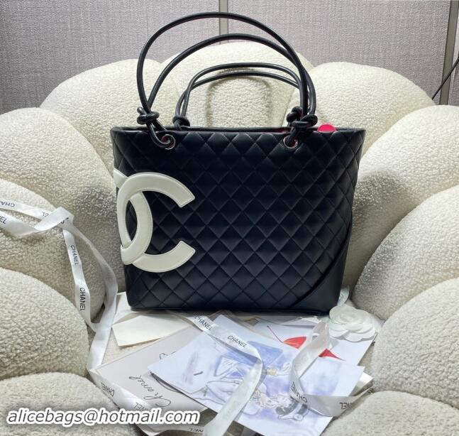 Top Grade Chanel Quilted Calfskin Shopping bag with Maxi CC A8018 Black 2024