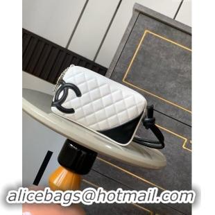 Hot Style Chanel Quilted Calfskin Camera bag with Maxi CC A6328 White 2024