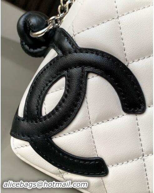 Hot Style Chanel Quilted Calfskin Camera bag with Maxi CC A6328 White 2024