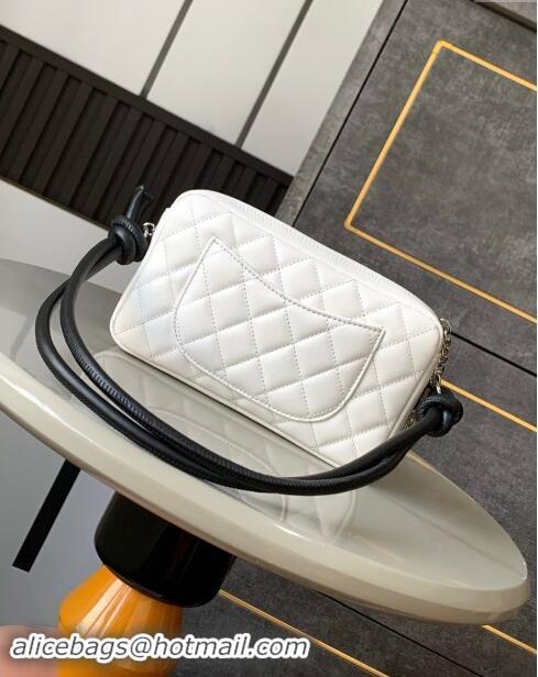 Hot Style Chanel Quilted Calfskin Camera bag with Maxi CC A6328 White 2024