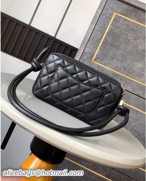 Shop Grade Chanel Quilted Calfskin Camera bag with Maxi CC A6328 Black 2024