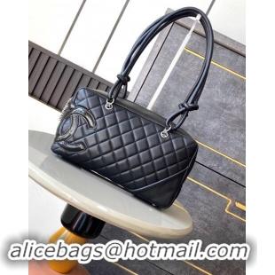 Market Sells Chanel Quilted Leather Bowling bag with Maxi CC A6329 Black 2024