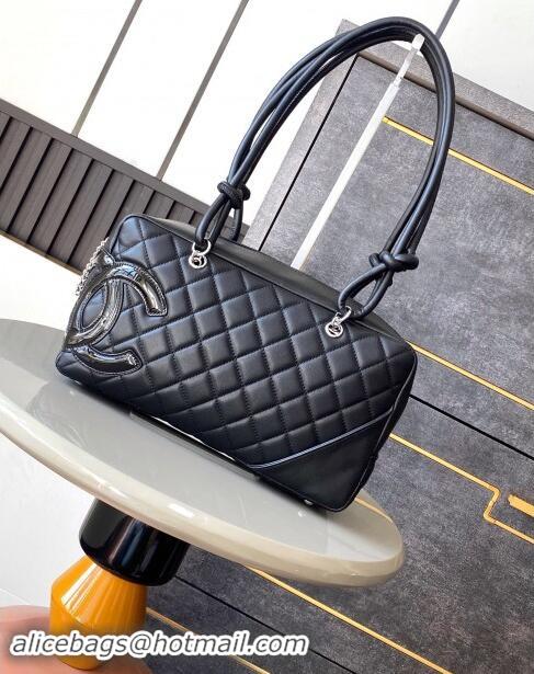 Market Sells Chanel Quilted Leather Bowling bag with Maxi CC A6329 Black 2024