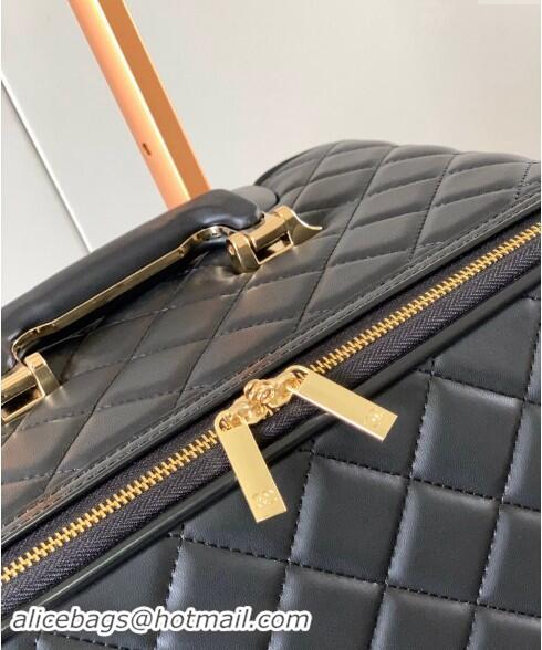 Buy Fashionable Chanel Quilted Leather Luggage Travel Bag 20 inches A11782 Black