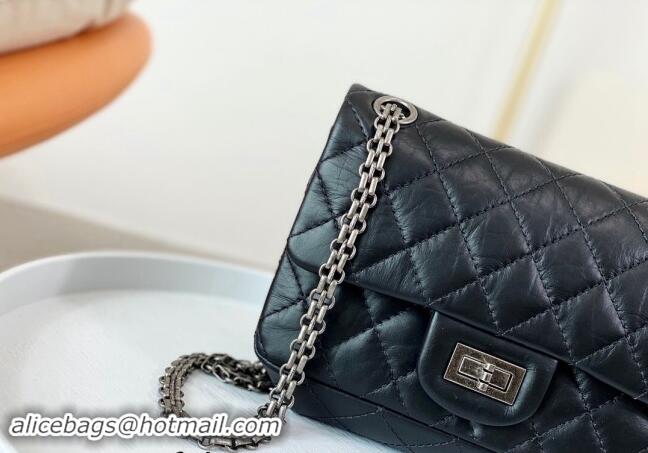 Grade Quality Chanel Reissue 2.55 Aged Calfskin Mini Flap Bag A01116 Black/Silver 2023